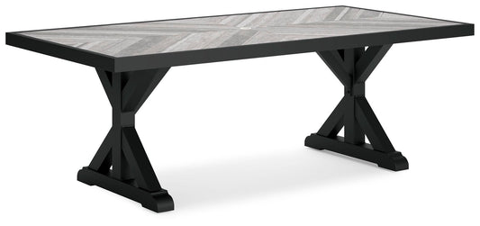 Beachcroft RECT Dining Table w/UMB OPT - alternate view 2