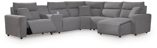 Modmax II 6-Piece Power Reclining Sectional with Chaise and Console - alternate view 2