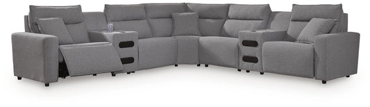 Modmax II 7-Piece Power Reclining Sectional with Audio Consoles - alternate view 2