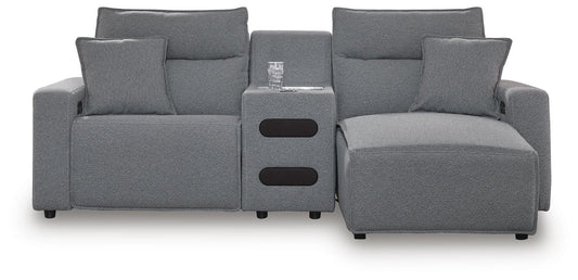 Modmax II 3-Piece Power Reclining Sectional with Chaise and Audio Console - alternate view 2