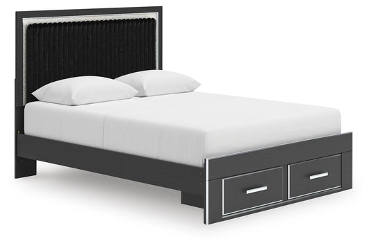 Zuraleus Queen Upholstered Panel Storage Bed - alternate view 2