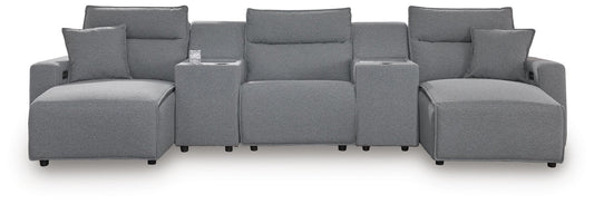 Modmax II 5-Piece Power Reclining Sectional with Chaise and Consoles - alternate view 2