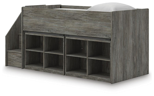 Frandern Twin Loft Bed with Bookcase Storage - alternate view 2