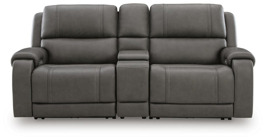 5Z - Pittson 3-Piece Power Reclining Sectional Loveseat with Console - alternate view 2