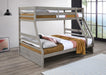 S090 - Twin / Full Bunk Bed - Light Gray - alternate view 2