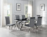 G-082-T-BLACK - Marble Dining Table - Black - alternate view 2