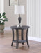 T177 - Coffee Table & 2 Round End Tables - Dark Brown - alternate view 2