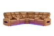 U8611 - Sectional With Power Headrest, Continuous LED And Speaker - Brown - alternate view 2