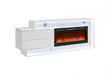 Kira - 87" Entertainment Unit With Bluetooth Speaker And LED - White - alternate view 2