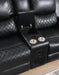 U126 - LED Motion Sofa With Dropdown Table - Black - alternate view 2