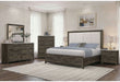 Mariah - 5 Piece King Bedroom Set (Bed, Dresser & Mirror, Nightstand, Chest) - Dark Brown