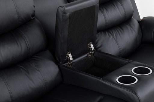 U190 - Motion Loveseat - Black - alternate view 2