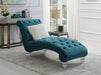 U215-CH - Chaise With Acrylic Legs - Turquoise