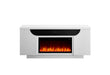 Aileen - 76" Entertainment Unit With LED, Speakers, Crystal Inserts And Pop Up Center Doors - White - alternate view 2