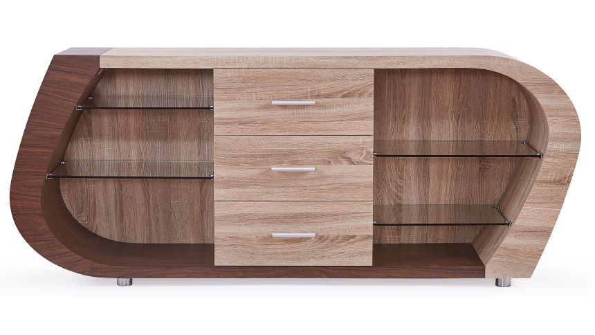 D4126N - Buffet - Dark Brown / Oak - alternate view 2