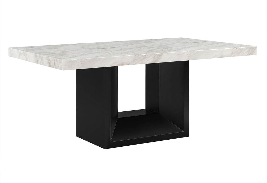 D02 - Dining Table - Black / White - alternate view 2