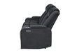 U8000 - Power Reclining Sofa With Power Headrest, Dropdown Table With Wood Trim & Reading Light & LED Light - Black - alternate view 2