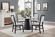 D178 - Melamin Round Dining Table - Black / Ivory - alternate view 2