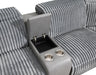 U13 - 6 Piece Gray Power Reclining Sectional With Power Headrest - Dark Gray - alternate view 2