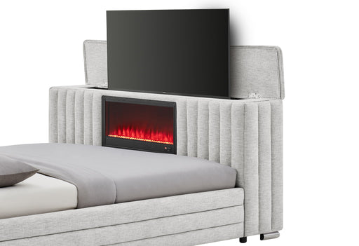 Elias - 5 Piece King Bedroom Set TV Footboard - Black / Dark Gray - alternate view 2