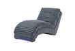 Dominic - Chaise With LED And USB - Gray - alternate view 2