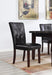 D128 - Side Chair - Black / Dark Brown