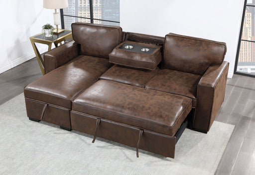 U0203 - Reversible Pullout Sofa Bed - Coffee - alternate view 2