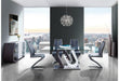 D4127 - 7 Piece Dining Room Set (Dining Table And 6 Dinning Chairs) - Silver