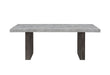 D2410 - Dining Table With Brown Legs - Gray