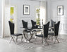 G-082-T-BLACK - Marble Dining Table - Black - alternate view 3
