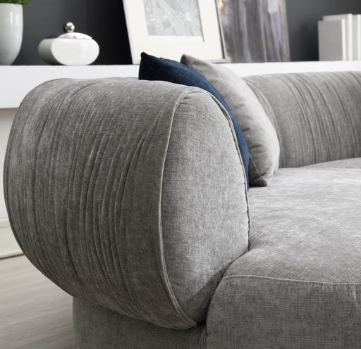 U307 - Modern Curved Sofa - Gray - alternate view 2