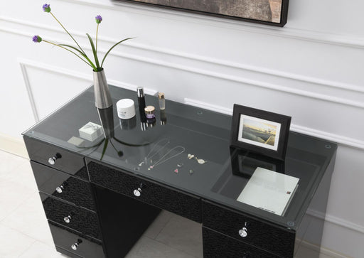 G-316 - Glamour Vanity Set (MDF Dresser + Mirror Bluetooth Speaker With Lights) - Black - alternate view 2