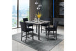 D4054 - 5 Piece Dining Room Set (Bar Table With 4 Bar Stools) - Black