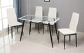 D342 - 5 Piece Dining Room Set (Table, 4 Chairs) - White - alternate view 2