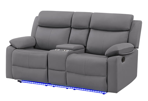 U6026 - 3 Piece Living Room Set (46A Reclining Sofa, Console Reclining Loveseat With Speaker) - Gray - alternate view 2