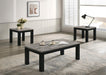 T232 - Melamine Top 3 Piece Table Set (Coffee And 2 End Tables) - Black / Gray