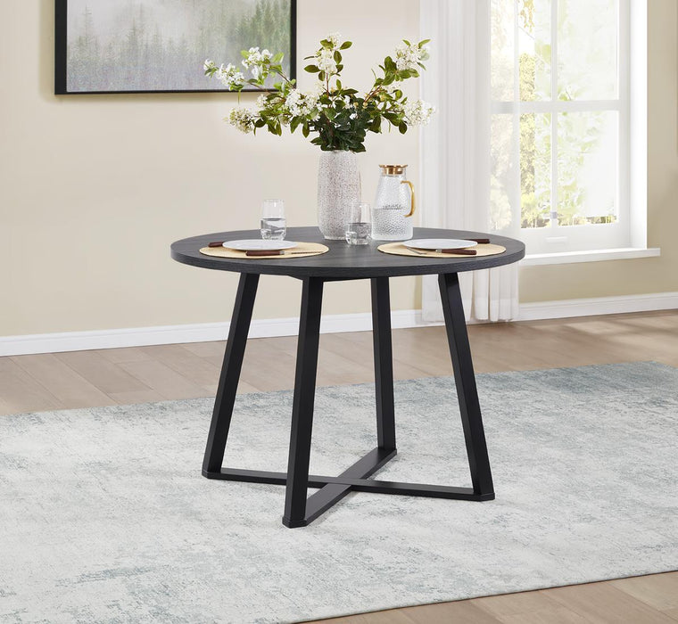 D182 - 5 Piece Dining Room Set (Table, 4 Side Chairs) - Black / Gray - alternate view 3