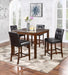 D203 - 5 Piece Dining Room Set (Counter Table, 4 Chairs) - Brown