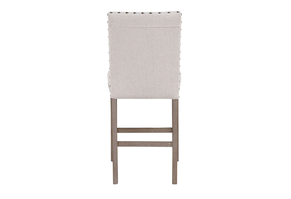 D1622 - Bar Stool - White / Brown - alternate view 2