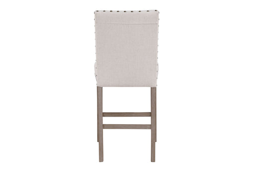 D1622 - Bar Stool - White / Brown - alternate view 2