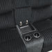 U181 - Corduroy Motion Sofa With Drop Down Table - Black - alternate view 2