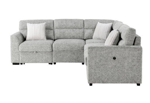U9401 - Sectional With 3 Pillows - Nickel - alternate view 2