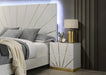 B205 - Nightstand - White / Gold