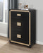 Blake - 4 Piece Full Bedroom Set (Bed With Lamps, Dresser, Mirror, Nightstand) - Black / Gold - alternate view 2