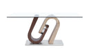 D4126 - Dining Table - Dark Brown / Oak / Silver - alternate view 2