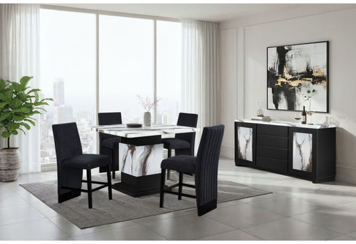 D12BT - Bar Table - Black / White - alternate view 2