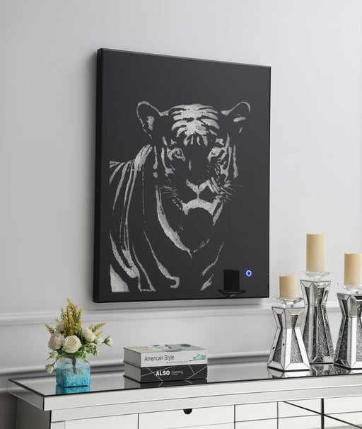 A2015 - LED Wall Art (Tiger) - Pearl Silver - alternate view 2
