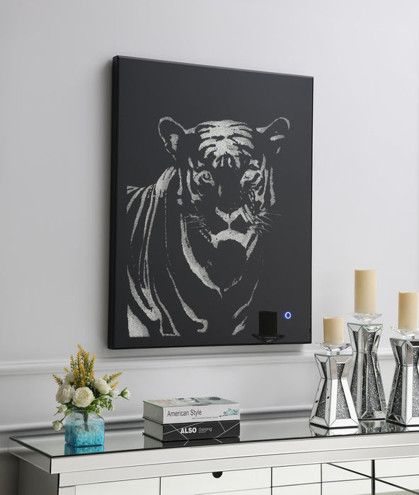 A2015 - LED Wall Art (Tiger) - Pearl Silver - alternate view 2