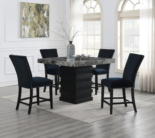 D136 - Faux Marble Counter Table - Gray - alternate view 2