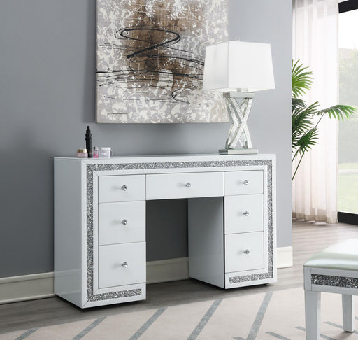 G-325 - Glamour Vanity Set (MDF Dresser + Mirror Bluetooth Speaker With Lights) - White - alternate view 2